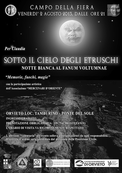 Sotto il cielo degli Etruschi. Torna la notte bianca al Fanum Voltumnae
