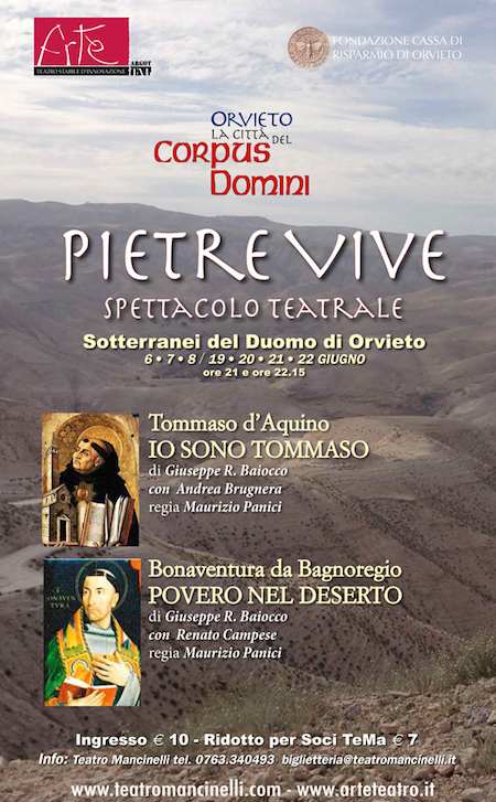 Dai sotterranei del Duomo di Orvieto lo spettacolo "Pietre Vive" anticipa "La Città del Corpus Domini"