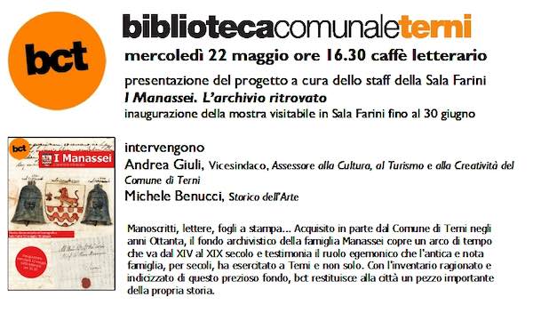 "I Manassei. L'archivio ritrovato". In mostra il fondo della famiglia