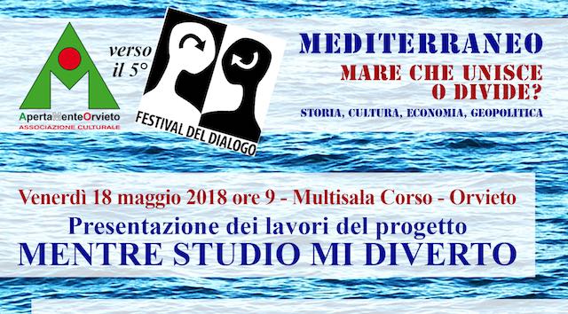 "Mentre studio mi diverto". Le scuole presentano i lavori, verso il Festival del Dialogo