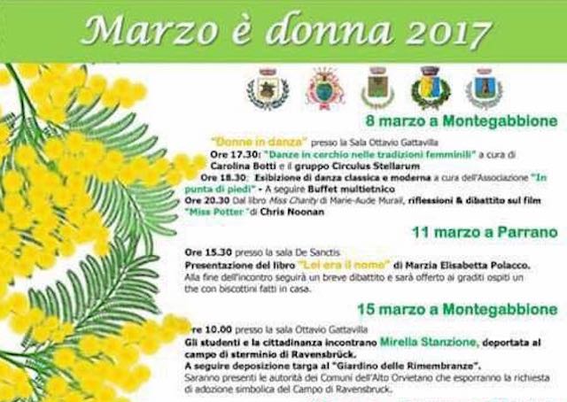 Marzo è donna, gli appuntamenti nell'Alto Orvietano