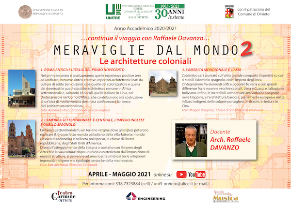 Continua online il viaggio con l'architetto Raffaele Davanzo. A breve, "Meraviglie dal Mondo 2"