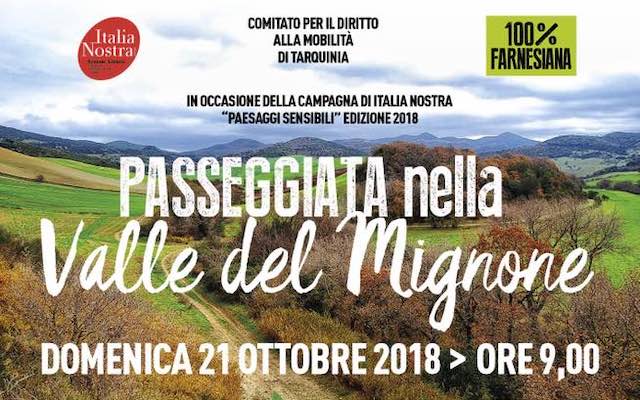 "Paesaggi Sensibili 2018". In cammino con Italia Nostra a difesa della Valle del Mignone 