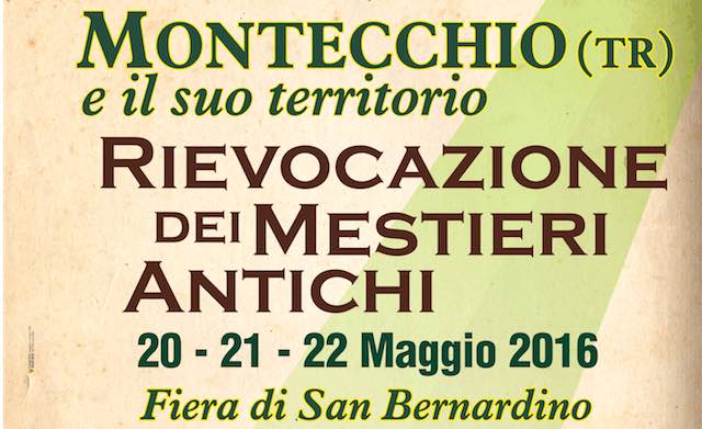 "Montecchio e il suo territorio". Antichi mestieri nella Festa di S.Bernardino