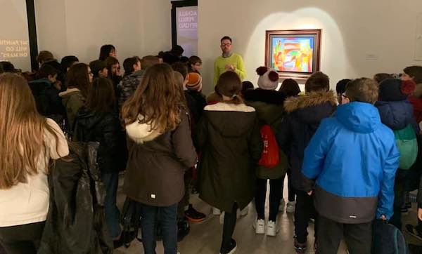 Centinaia di ragazzi delle scuole ospiti di Casa Civita per la mostra di Perilli
