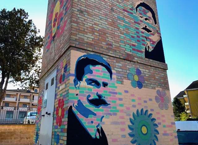 Street art sulla cabina per riscoprire Aldo Netti, l'ingegnere che portò la luce a Orvieto