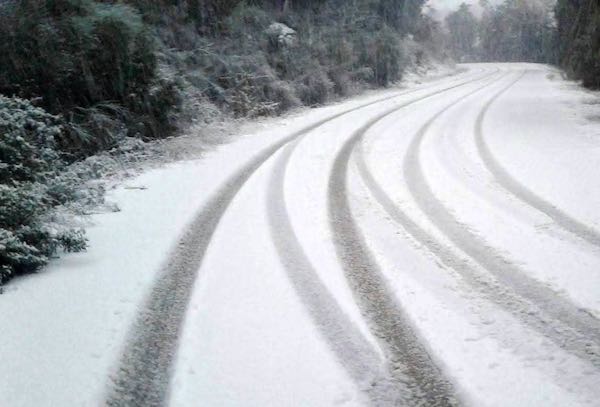 Caduti dai 5 ai 10 centimetri di neve sul Monte Peglia e a Montecchio