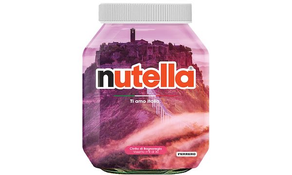 Civita di Bagnoregio scelta per raccontare l'Italia sui vasetti della Nutella