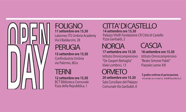 "Open Day" dei corsi di ITS Umbria Academy in Sala Consiliare