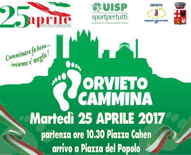 Nel 72esimo Anniversario della Liberazione, "Orvieto Cammina" per la libertà