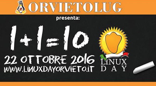 Linux Day 2016. Dodicesima giornata orvietana dedicata al sistema operativo GNU Linux