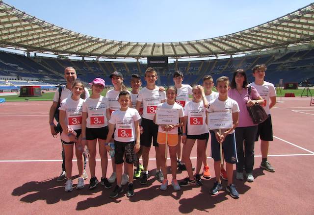 I giovani atleti di Ficulle allo Stadio Olimpico per il Palio dei Comuni
