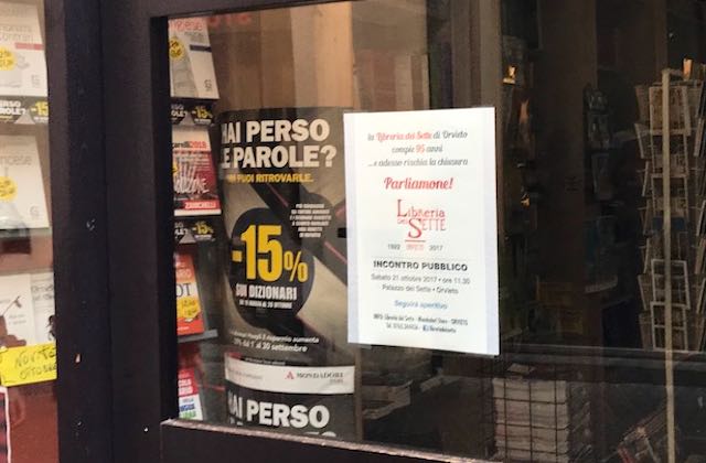 "La Libreria dei Sette di Orvieto compie 95 anni...e adesso rischia la chiusura. Parliamone!"