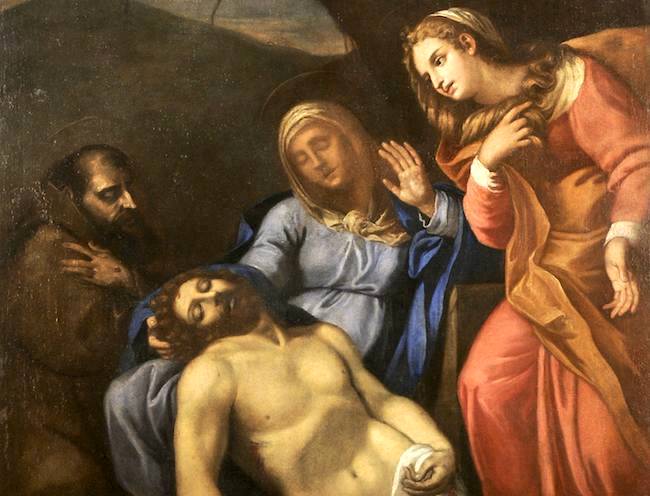 Attribuita alla scuola di Annibale Carracci la Pietà dell'Oratorio della Misericordia