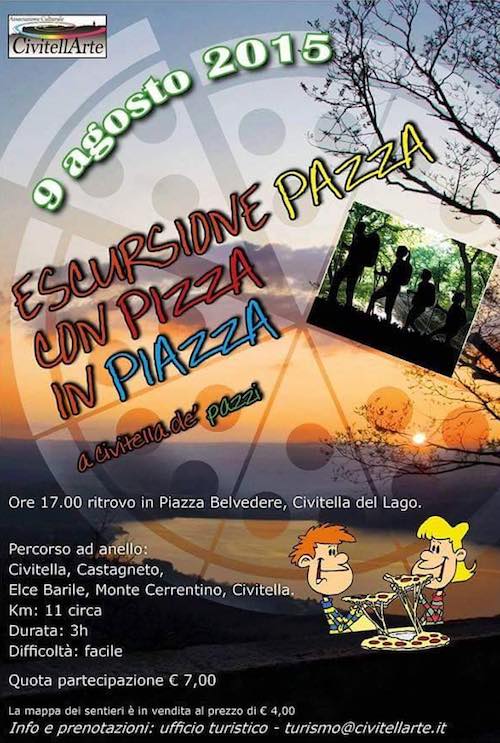 Escursione pazza con pizza in piazza a Civitella de' Pazzi
