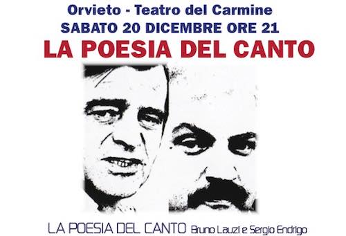 "La poesia del canto". Al Carmine omaggio a Bruno Lauzi e Sergio Endrigo
