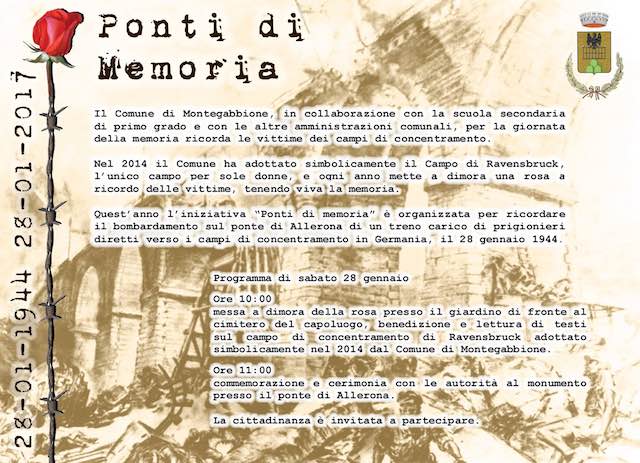 "Ponti di Memoria" per ricordare il bombardamento sul ponte di Allerona