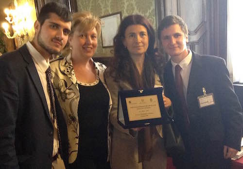 Il presidente del Senato Pietro Grasso premia gli studenti dell'I.I.S.S.T. di Orvieto