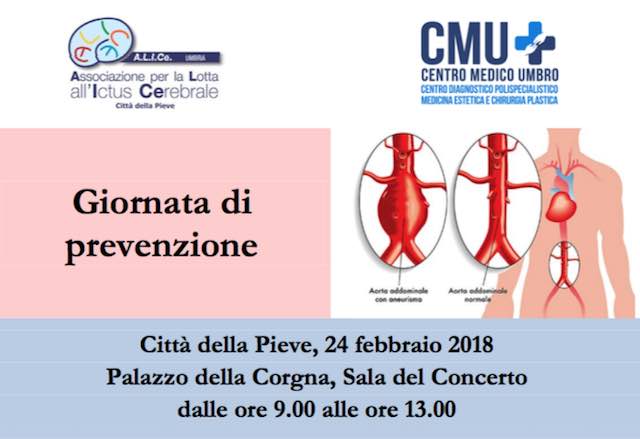 Prevenzione all'aneurisma addominale, A.L.I.Ce. collabora con il Centro Medico Umbro