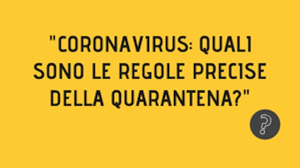 Novità nella gestione delle quarantene e nuove modalità riammissione in comunità