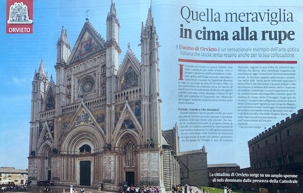C'è il Duomo di Orvieto tra le cattedrali più belle d'Italia selezionate da "Storie di Fede"