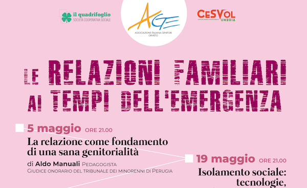 Ciclo di incontri A.Ge. su "Le relazioni familiari ai tempi dell'emergenza"