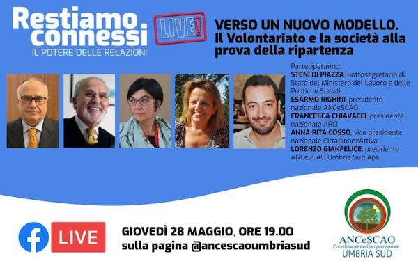 Il volontariato post Covid-19. Confronto sulla pagina FB di Ancescao Umbria Sud