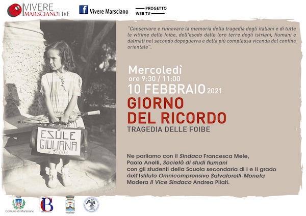 Incontro online con gli studenti nel Giorno del Ricordo