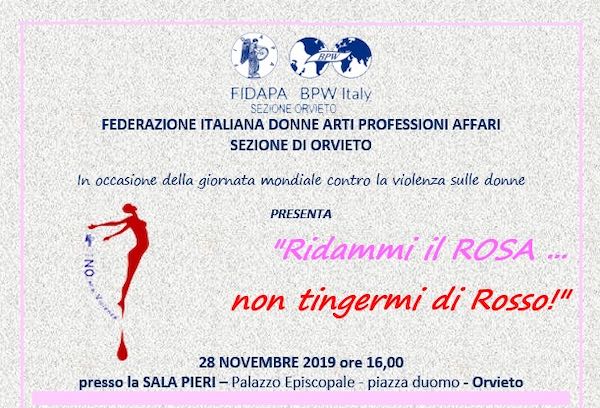 Conferenza Fidapa Bpw Italy "Ridammi il rosa, non tingermi di rosso"