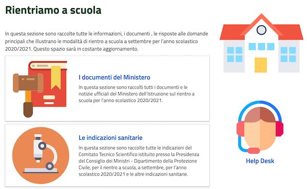 "Rientriamo a scuola", il portale del Miur dedicato alla ripresa dell'attività didattica