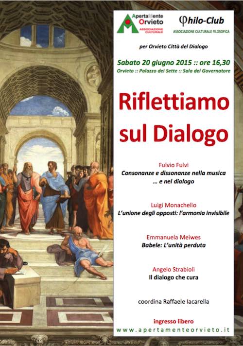 Philo-Club e ApertaMenteOrvieto insieme per "Riflettiamo sul Dialogo" 