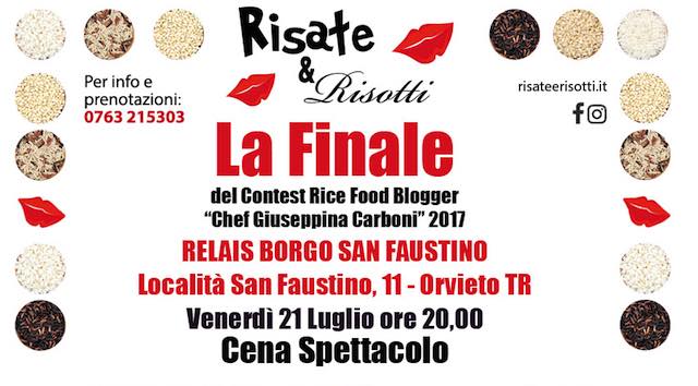 Risate&Risotti 2017, gran finale con il Contest Rice Food Blogger "Chef Giuseppina Carboni"