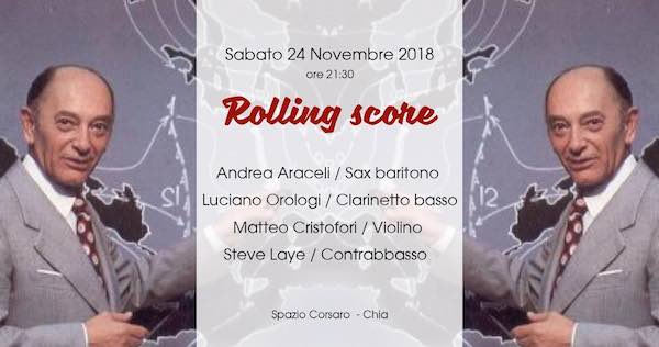 "Rolling Score". Concerto per quattro allo Spazio Corsaro