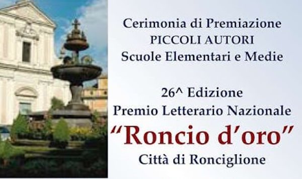 "Roncio d'Oro. Città di Ronciglione", premiazione dei piccoli autori