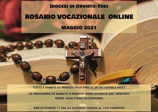 Pastorale delle vocazioni, rosario vocazionale online nel mese di maggio