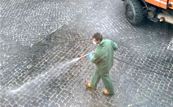 Disposta anche a Orvieto la sanificazione di strade e attrezzature per bambini