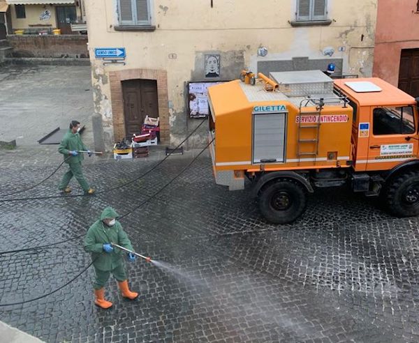 Emergenza Coronavirus, nei Comuni dell’Alta Tuscia scatta la sanificazione