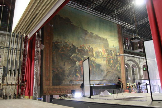 Il sipario storico del Teatro Mancinelli esposto a Torino per i 150 anni dell'Unità d'Italia
