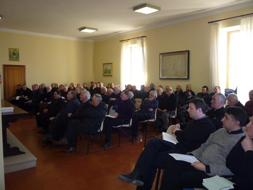 Sacerdoti in ritiro spirituale alla Casa diocesana di Spagliagrano