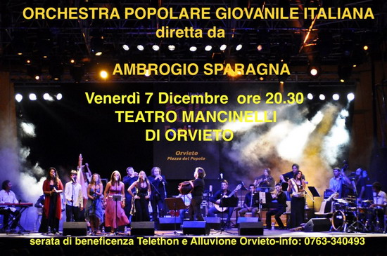 Al Mancinelli concerto della Orchesta Giovanile Popolare Italiana diretta da Ambrogio Sparagna