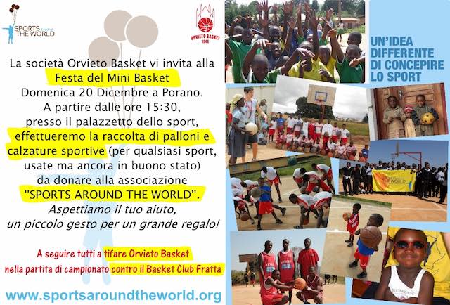 Orvieto Basket per il sociale. Festa del Minibasket a sostegno di "Sports around the world"