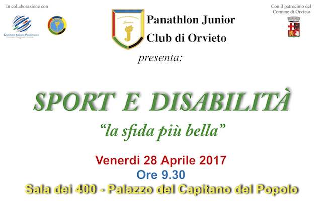 "Sport e disabilità: la sfida più bella". Incontro con il Panathlon Junior 