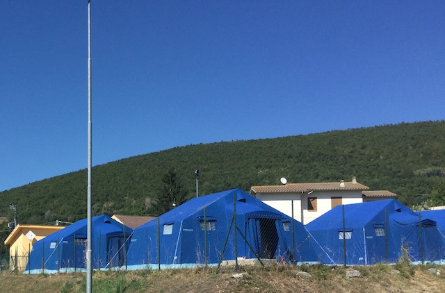 Chiude il campo di San Pellegrino di Norcia. Volontari di Orvieto al lavoro