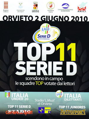 Top 11 Serie D: l'1 e 2 giugno ad Orvieto va in scena l'edizione 2010