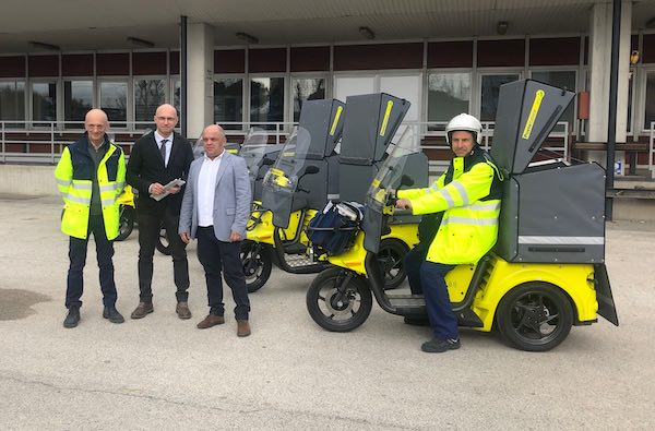 Mobilità sostenibile, in servizio i nuovi tricicli elettrici di Poste Italiane