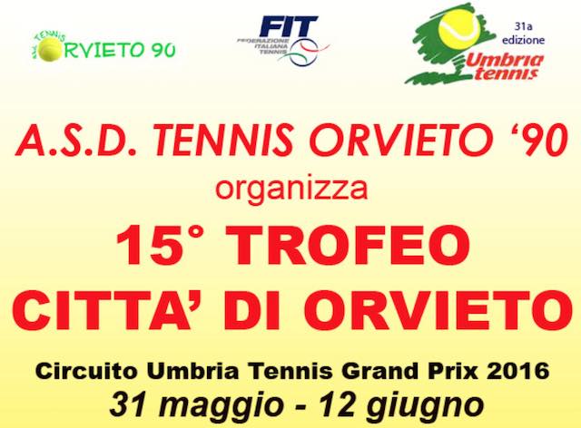 L'Asd Tennis Orvieto '90 organizza il 15esimo Trofeo Città di Orvieto
