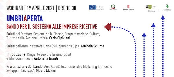 "Umbriaperta: sostegno alle imprese ricettive", webinar di presentazione