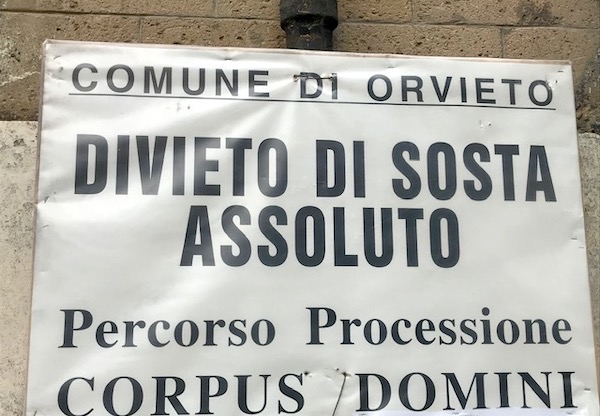 Corpus Domini, modifiche alla circolazione e alla sosta nel centro storico