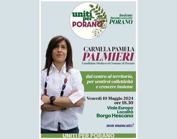 A Borgo Hescana incontro con la candidata sindaco Carmela Pamela Palmieri