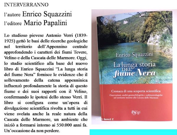 Enrico Squazzini presenta "La lunga storia del fiume Nera. Cronaca di una scoperta scientifica"